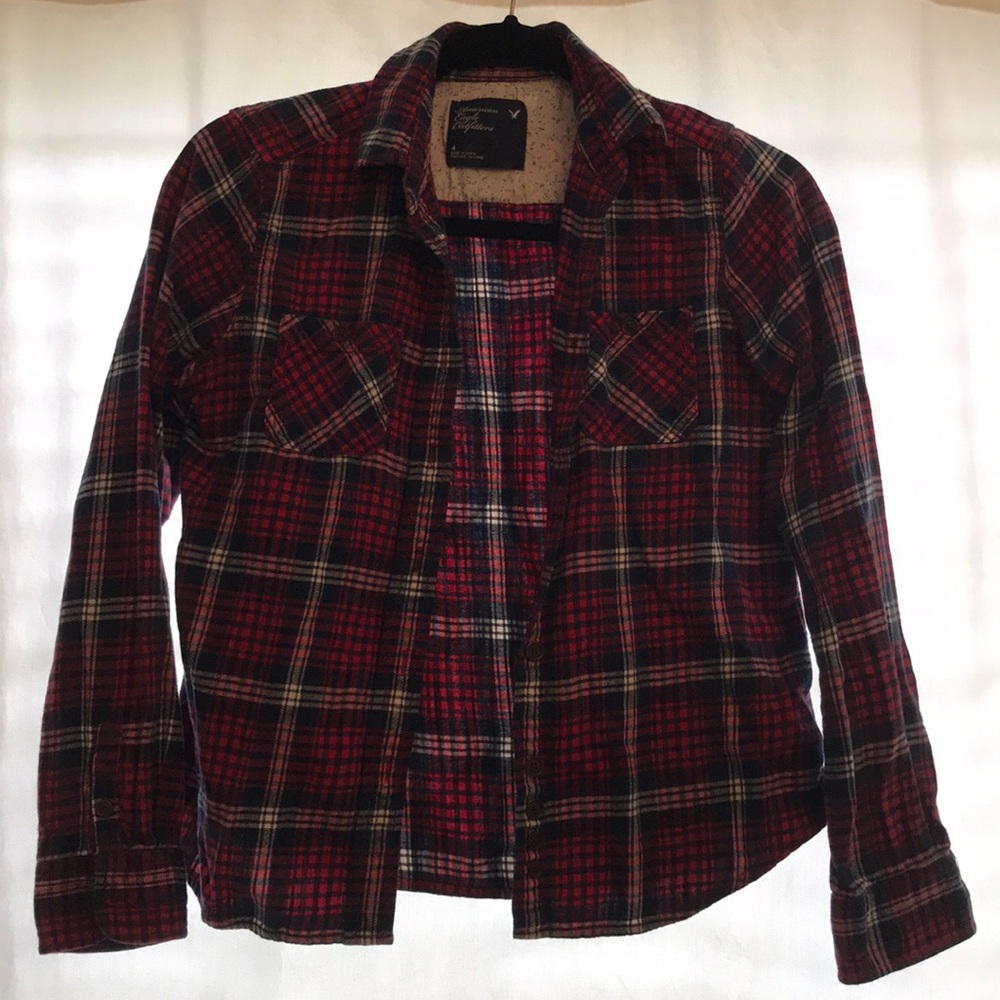 american eagle Red White & Blue flannel